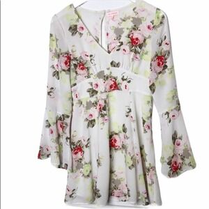 Re:named floral bell sleeve dress SZ S